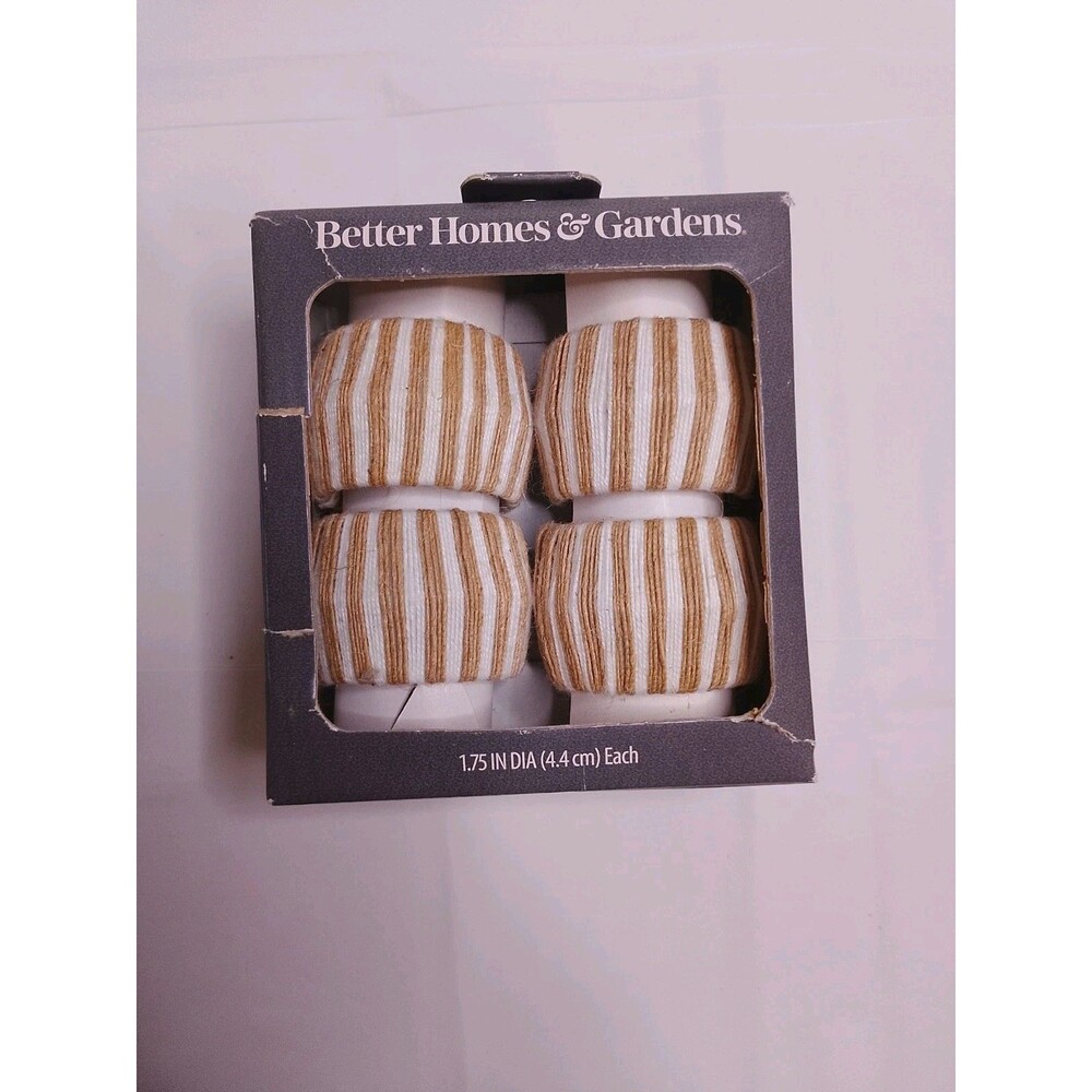 2 Set Better Hoems & Gardens Woven Napkin Rings - Picture 5 of 6